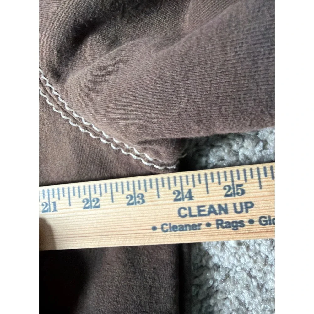 True Religion Mens XXL Brown Big T Stitch Full Zip Track Jacket‎ Sweatshirt Logo